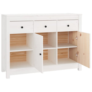 vidaXL Sideboard White 100x35x74 cm Solid Wood Pine