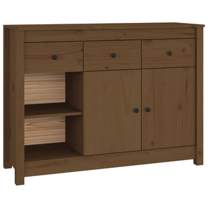 vidaXL Sideboard Honey Brown 100x35x74 cm Solid Wood Pine