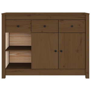 vidaXL Sideboard Honey Brown 100x35x74 cm Solid Wood Pine