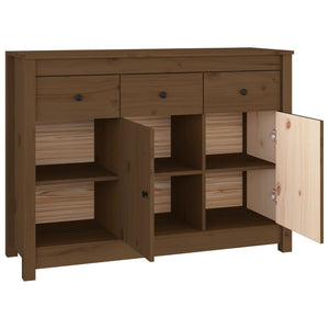 vidaXL Sideboard Honey Brown 100x35x74 cm Solid Wood Pine