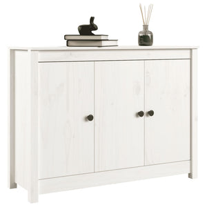 vidaXL Sideboard White 100x35x74 cm Solid Wood Pine