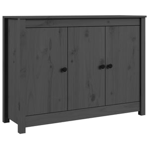 vidaXL Sideboard Grey 100x35x74 cm Solid Wood Pine