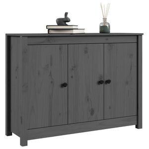 vidaXL Sideboard Grey 100x35x74 cm Solid Wood Pine