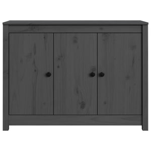 vidaXL Sideboard Grey 100x35x74 cm Solid Wood Pine