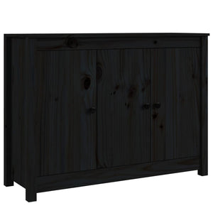 vidaXL Sideboard Black 100x35x74 cm Solid Wood Pine