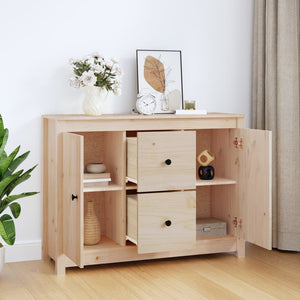 vidaXL Sideboard 100x35x74 cm Solid Wood Pine