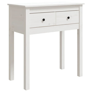 vidaXL Console Table White 70x35x75 cm Solid Wood Pine