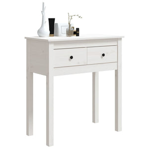 vidaXL Console Table White 70x35x75 cm Solid Wood Pine