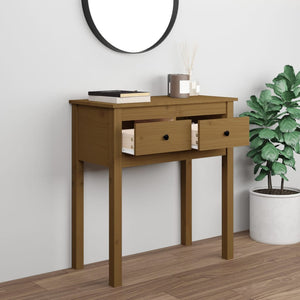 vidaXL Console Table Honey Brown 70x35x75 cm Solid Wood Pine