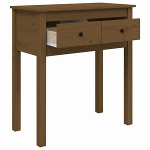 vidaXL Console Table Honey Brown 70x35x75 cm Solid Wood Pine