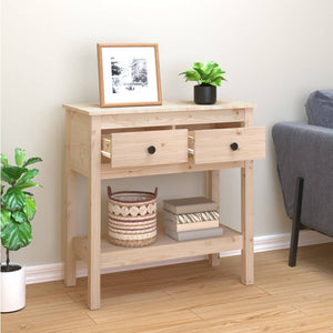 vidaXL Console Table 75x35x75 cm Solid Wood Pine