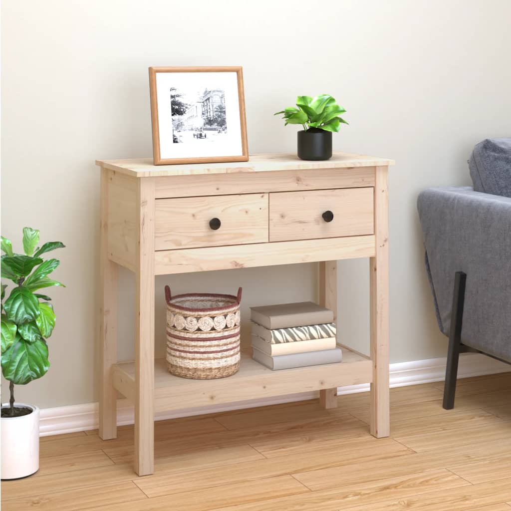 vidaXL Console Table 75x35x75 cm Solid Wood Pine