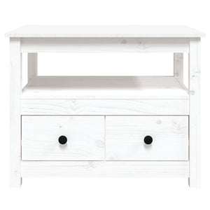 vidaXL Coffee Table White 71x49x55 cm Solid Wood Pine