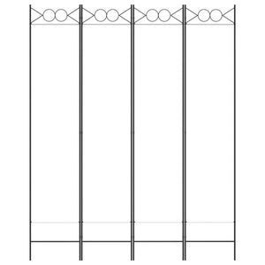 vidaXL 4-Panel Room Divider White 160x200 cm Fabric