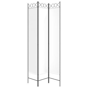 vidaXL 3-Panel Room Divider White 120x220 cm Fabric