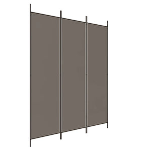 vidaXL 3-Panel Room Divider Anthracite 150x200 cm Fabric