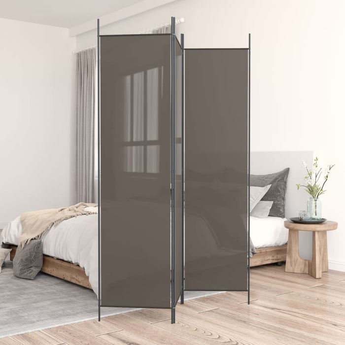 vidaXL 3-Panel Room Divider Anthracite 150x200 cm Fabric