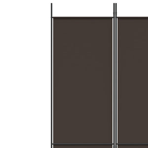 vidaXL 3-Panel Room Divider Brown 150x220 cm Fabric