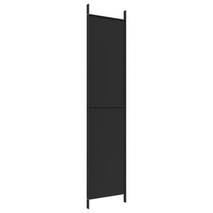 vidaXL 3-Panel Room Divider Black 150x220 cm Fabric