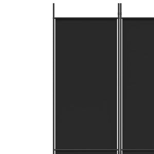 vidaXL 3-Panel Room Divider Black 150x220 cm Fabric