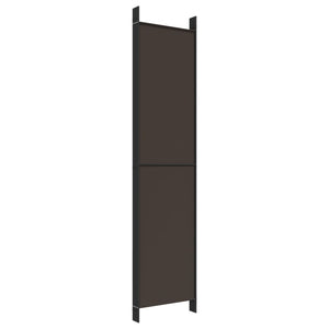 vidaXL 6-Panel Room Divider Brown 300x220 cm Fabric