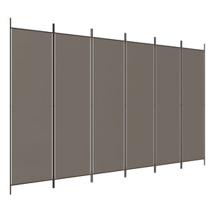 vidaXL 6-Panel Room Divider Anthracite 300x220 cm Fabric