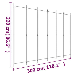 vidaXL 6-Panel Room Divider Anthracite 300x220 cm Fabric