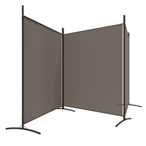 vidaXL 3-Panel Room Divider Anthracite 525x180 cm Fabric