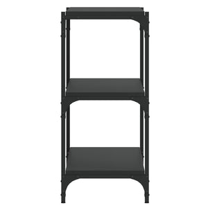 vidaXL Book Cabinet Black 100x33x70.5 cm Engineered Wood and Steel