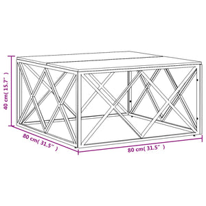 vidaXL Coffee Table Gold Stainless Steel and Solid Wood Reclaimed