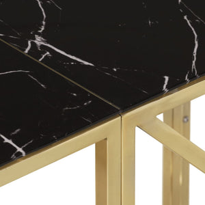 vidaXL Console Table Gold Stainless Steel and Tempered Glass