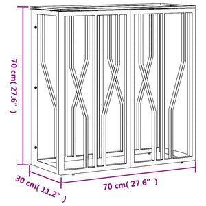 vidaXL Console Table Silver 70x30x70 cm Stainless Steel and Glass