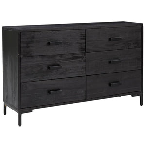 vidaXL Sideboard Black 110x35x70 cm Solid Pinewood