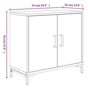 vidaXL Sideboard Brown 75x35x70 cm Solid Pinewood