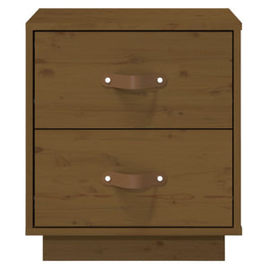 vidaXL Bedside Cabinet Honey Brown 40x34x45 cm Solid Wood Pine