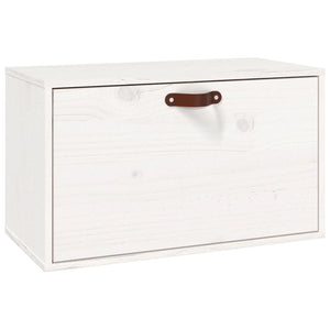 vidaXL Wall Cabinet White 60x30x35 cm Solid Wood Pine