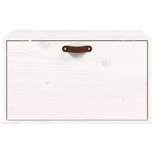 vidaXL Wall Cabinet White 60x30x35 cm Solid Wood Pine