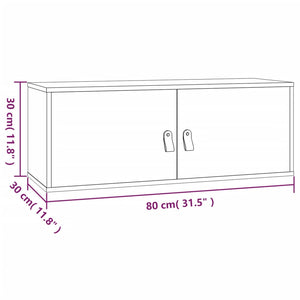 vidaXL Wall Cabinet 80x30x30 cm Solid Wood Pine