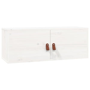 vidaXL Wall Cabinet White 80x30x30 cm Solid Wood Pine