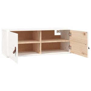 vidaXL Wall Cabinet White 80x30x30 cm Solid Wood Pine