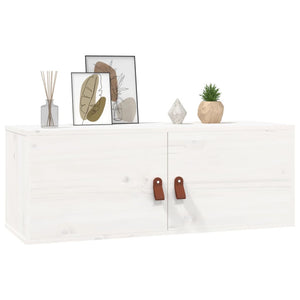 vidaXL Wall Cabinet White 80x30x30 cm Solid Wood Pine