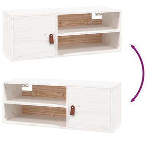 vidaXL Wall Cabinets 2 pcs White 80x30x30 cm Solid Wood Pine