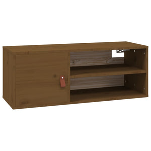 vidaXL Wall Cabinet Honey Brown 80x30x30 cm Solid Wood Pine