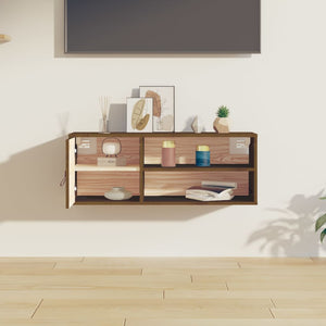 vidaXL Wall Cabinet Honey Brown 80x30x30 cm Solid Wood Pine