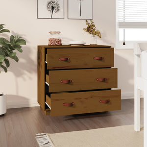 vidaXL Sideboard Honey Brown 80x40x75 cm Solid Wood Pine