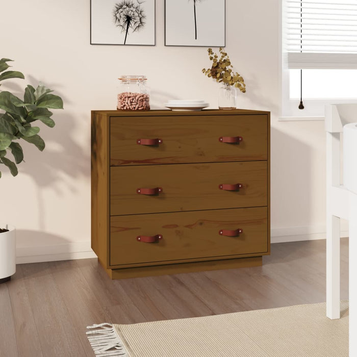 vidaXL Sideboard Honey Brown 80x40x75 cm Solid Wood Pine