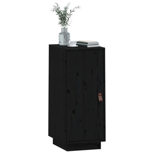 vidaXL Sideboard Black 34x40x75 cm Solid Wood Pine