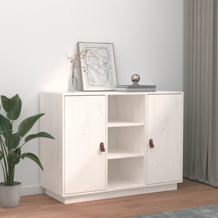 vidaXL Sideboard White 100x40x75 cm Solid Wood Pine