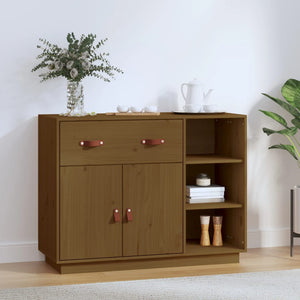 vidaXL Sideboard Honey Brown 98.5x40x75 cm Solid Wood Pine