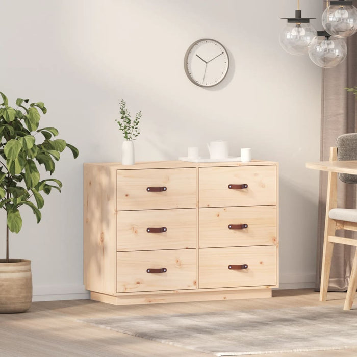 vidaXL Sideboard 100x40x75 cm Solid Wood Pine